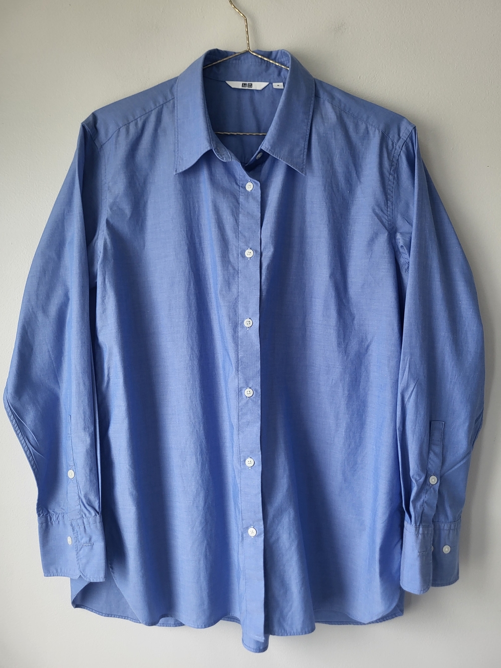 Uniqlo Light Blue Men's Classic Cotton Lightweight Dress Shirt